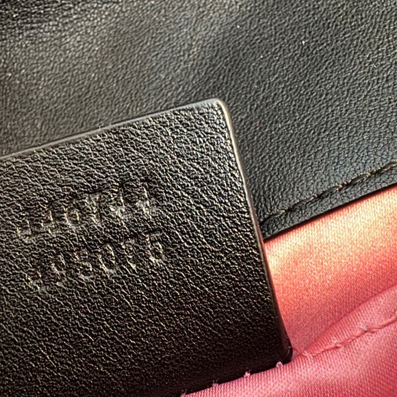 Gucci Velvet Matelasse Embroidered Mini GG Marmont Shoulder Bag - Picture 15 of 16